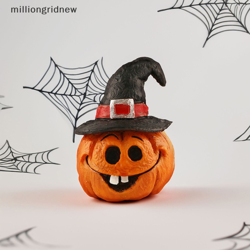 Tượng Ma Bí Ngô halloween mini Bằng Nhựa resin Dễ Thương Trang Trí Nhà Cửa mgn