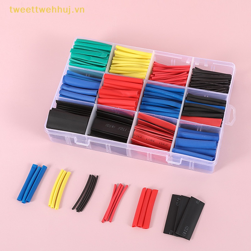 Tweehuj set 328 Ống Bọc Dây Cáp Cách Nhiệt polyolefin Nhiều Loại