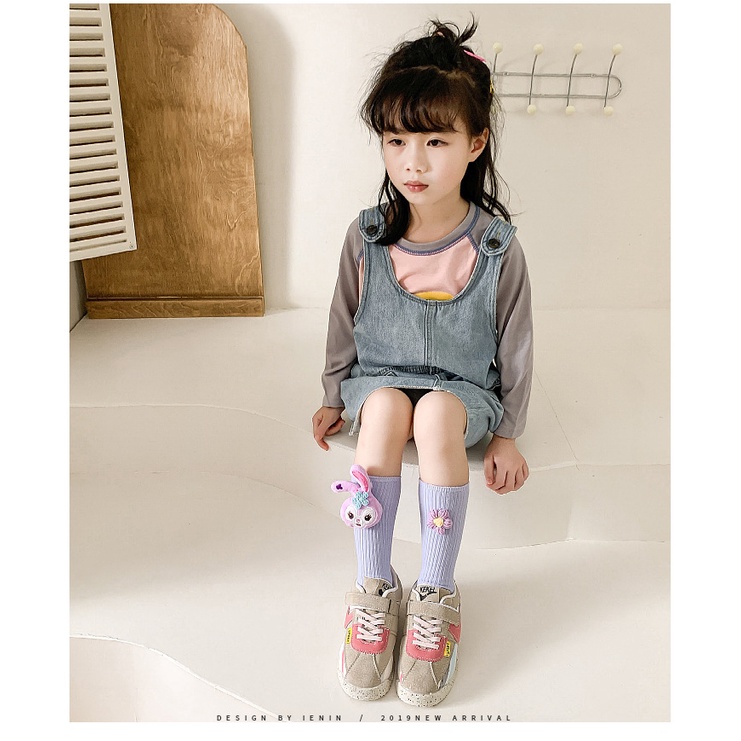 Tất Lửng Bằng Vải cotton In Hoạt Hình Dành Cho Bé Gái