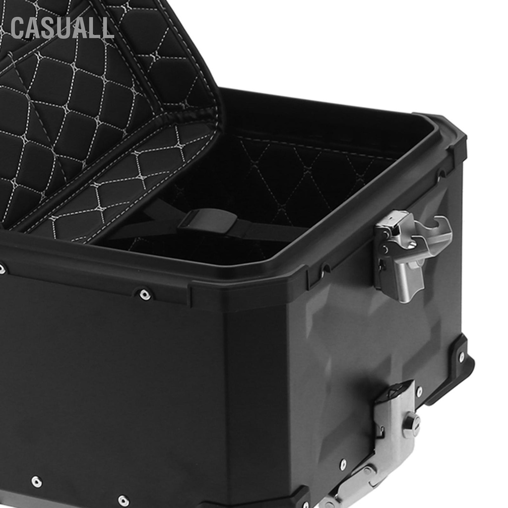 Casuall Universal Black 45L Motorcycle Adventure Nhôm Top Case Hộp hành lý đuôi snowa