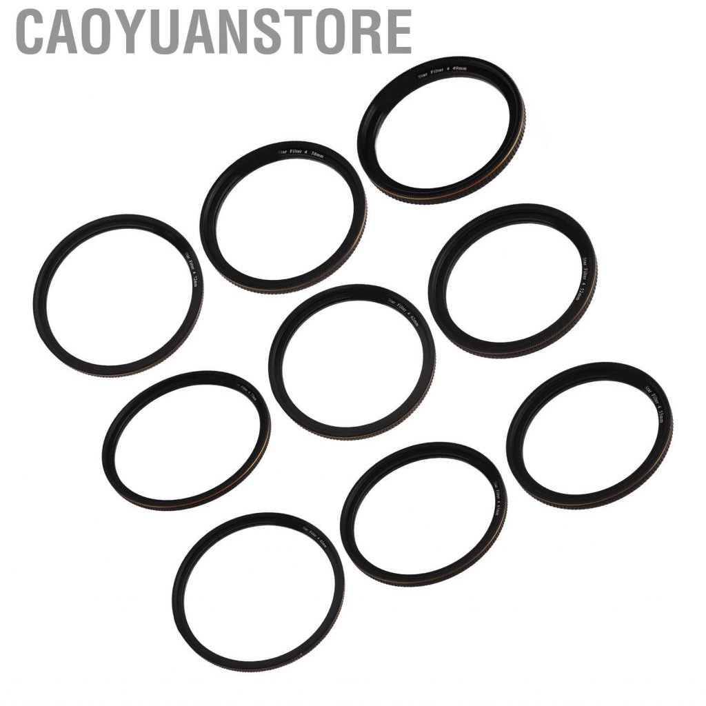 Caoyuanstore Adjustable Star Filter  Scratch Starburst Lens 4 Points Glare Coating for DSLR Cameras Accessories