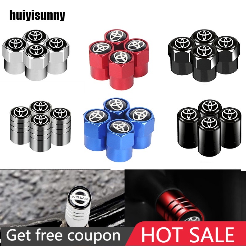 Hys 4 Bánh Xe Tự Động Lốp Van Thân Mũ Dành Cho Xe Toyota Wish Vios Rush Wigo Vios Innova Avanza Fort