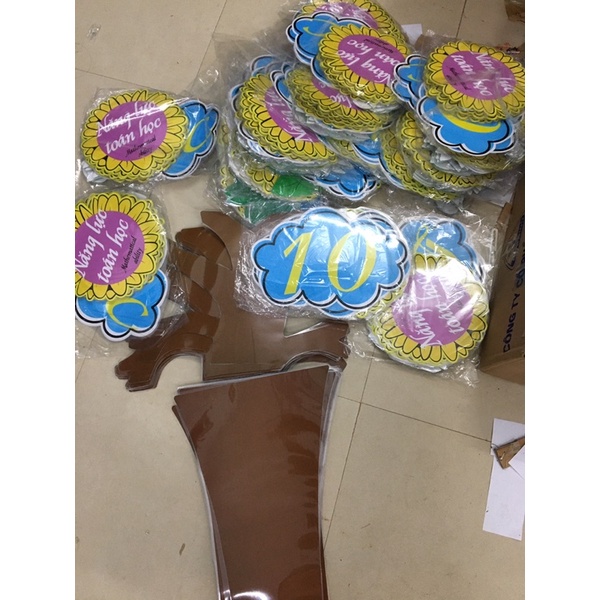 Cây năng lực 10 phẩm chất ép plastic sẵn băng keo dán tường