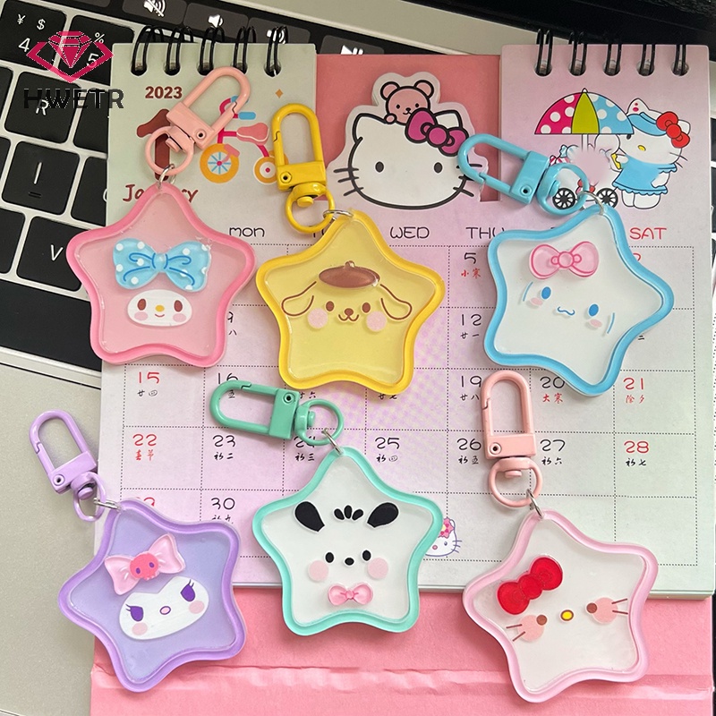 Móc Chìa Khóa Bằng acrylic Hình Ngôi Sao sanrio Dễ Thương Mới