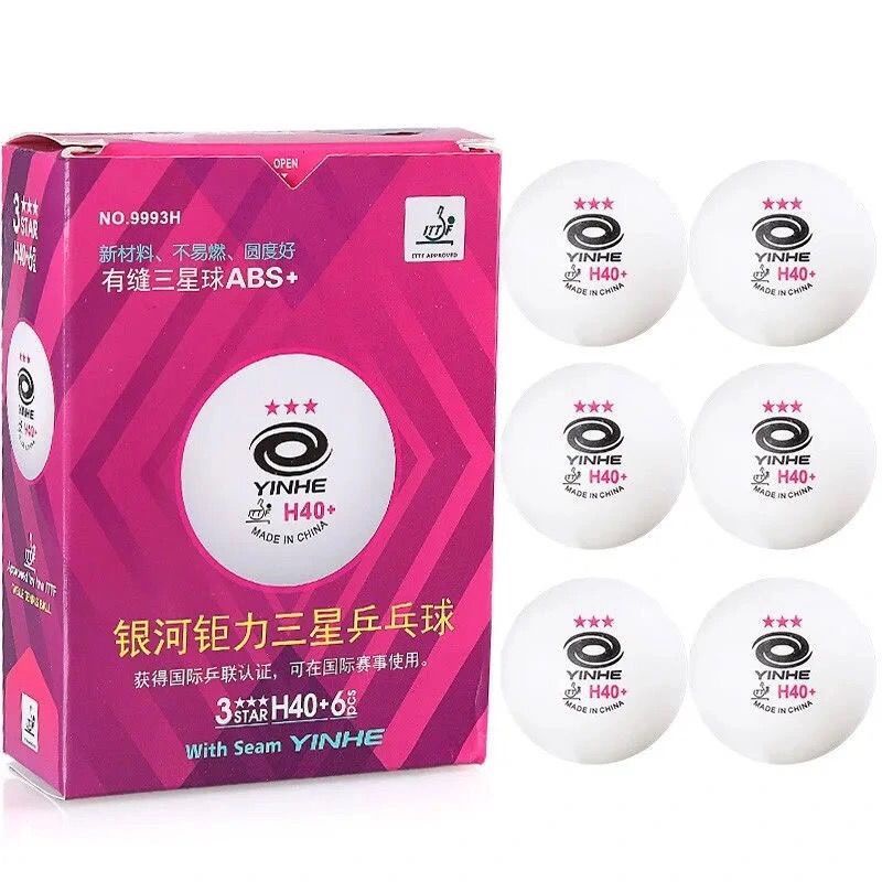 Bộ 6 Quả Bóng Bàn yinhe 3 star y40 + h40 + Chất Lượng Cao