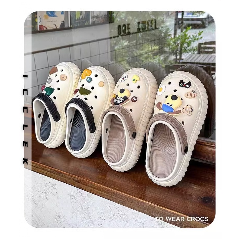 ICCLEK dép cross dép sandal nữ dép bánh mì nữ  Đàn hồi Êm ái Tiện lợi Dễ dàng phối đồ FBT23A0SLM 43Z231024