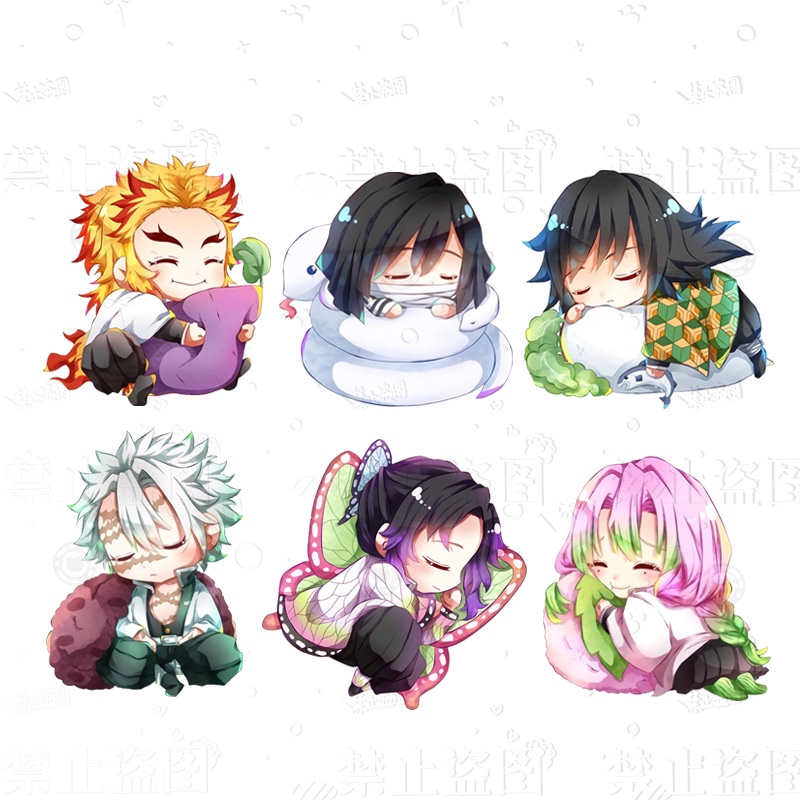 Ghim Cài Áo Bằng acrylic Họa Tiết Hoạt Hình demon slayer Độc Đáo