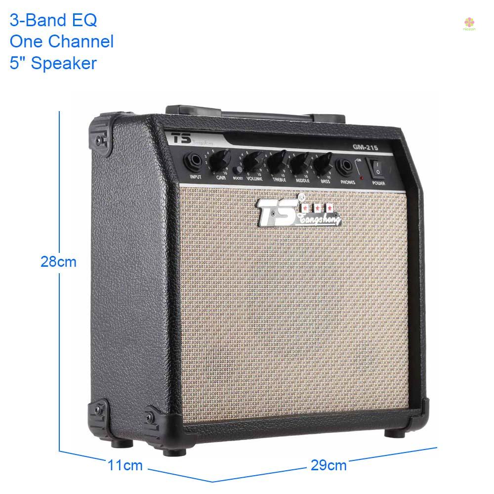 Nicephoto Bộ Khuếch Đại Âm Thanh Đàn guitar Điện Chuyên Nghiệp gm-215 15w Với Loa 3 Băng Tần eq 5 "