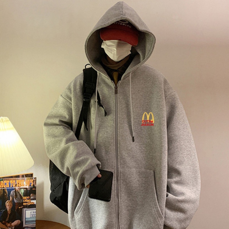 Áo Khoác Hoodie Chui Đầu In Hình Mcdonald 2023 Phong Cách Mỹ Thời Trang Thu Đông Cho Cặp Đôi