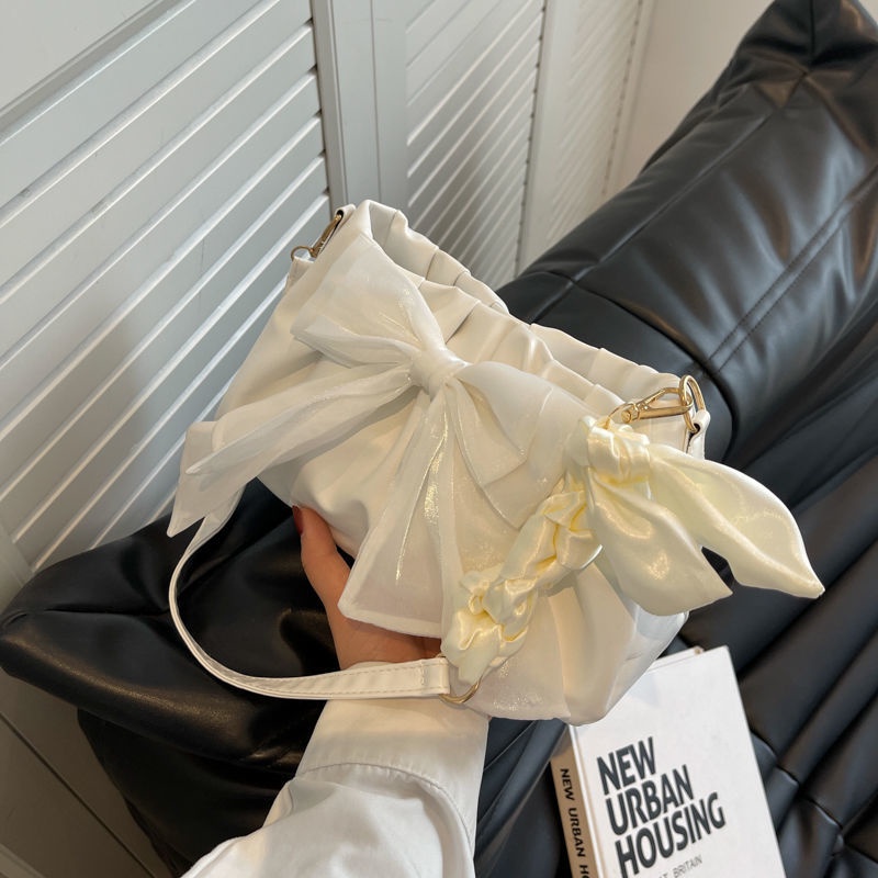 Túi Đeo Chéo Một Bên Vai mini Đính Nơ Thời Trang Dành Cho Nữ