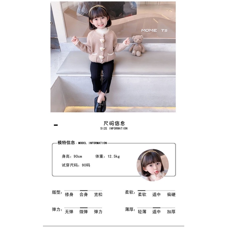 Áo Khoác cardigan Dệt Kim Thời Trang Mùa Thu Cho Bé Gái