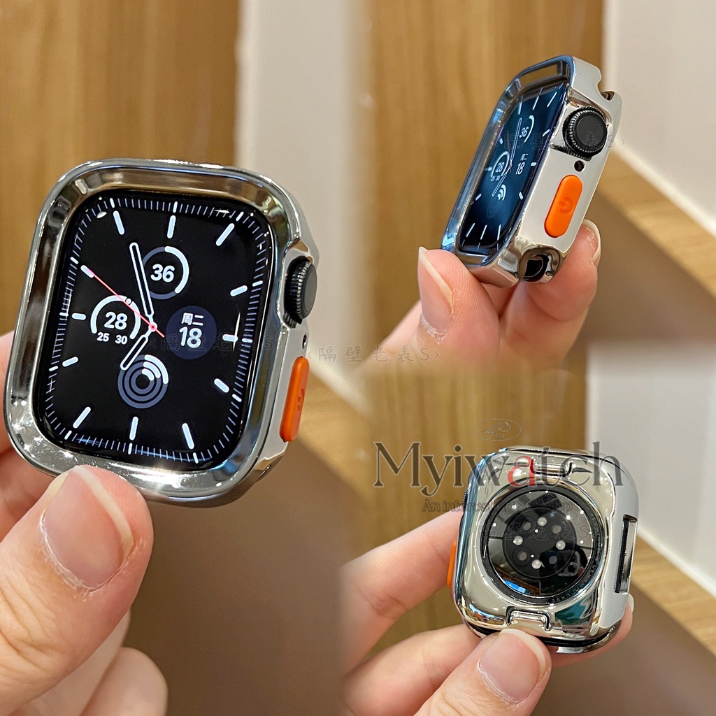 Ốp Điện Thoại tpu Mềm Dày Dặn Chống Rơi Cho apple watch series 9 8 ultra 7 6 se 5 4 49mm 40mm 44mm 41mm 45mm