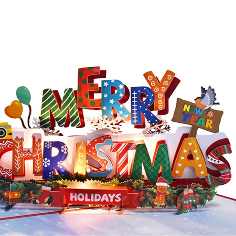 Thiệp Giáng Sinh 3d Có Nhạc Và Đèn