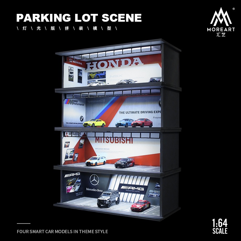 Moreart Mô Hình Lắp Ráp Xe Ô Tô 1: 64 amg / bmw / honda / mitsubishi garage