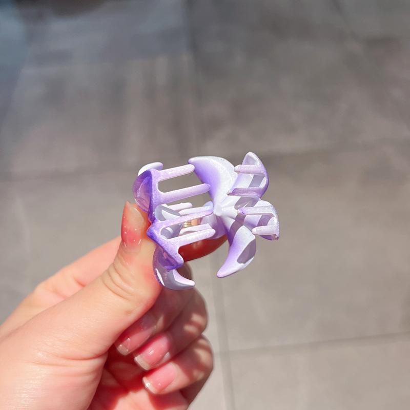 Aijolen Set 2 Kẹp Tóc Nhựa Đính Hoa Thời Trang 4cm