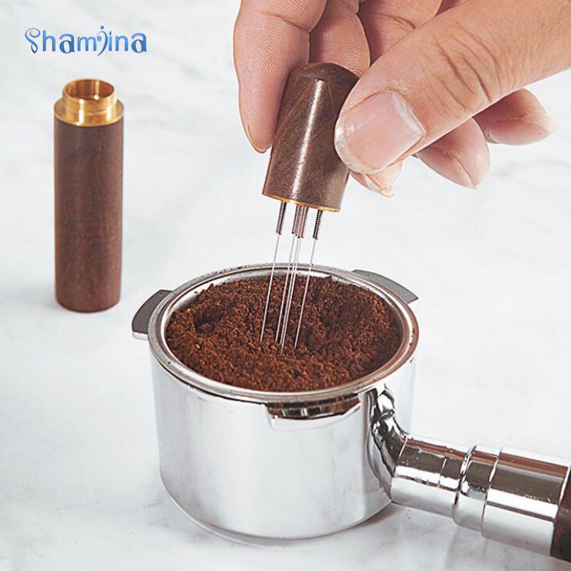 Shamjina Máy Khuấy Cà Phê Espresso Cà Phê Tam Giác Thép Không Gỉ Kim Espresso Tam Cà Phê Phân Phối Bột Cho WDT Dụng Cụ
