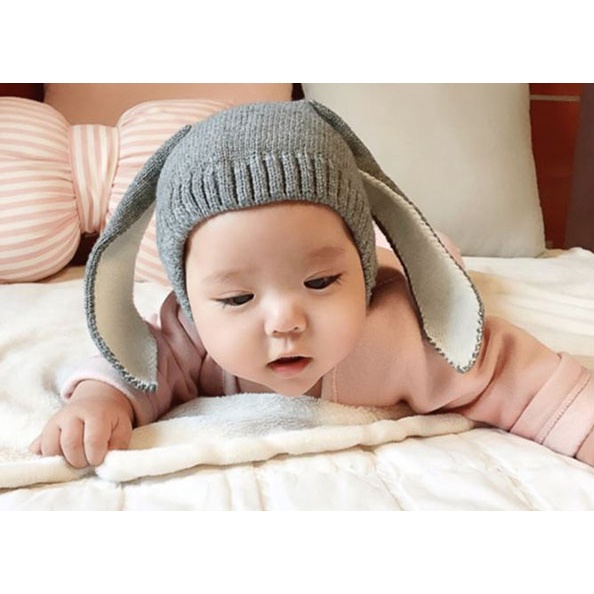 Mũ len giữ ấm, tai thỏ dài ngộ nghĩnh đáng yêu cho bé 6 - 36 tháng