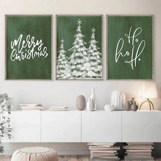 Tranh Vải canvas Hình Cây Thông Noel Trang Trí Nhà Cửa