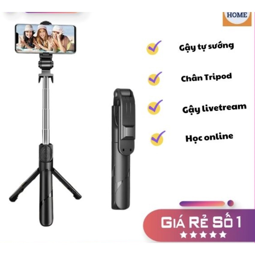 Gậy Chụp Ảnh Tự Sướng 3 Chân với Đèn Trợ Sáng và Điều Khiển Từ Xa - Tự Sướng Hoàn Hảo, Livestream Chất Lượng, Quay Vlog
