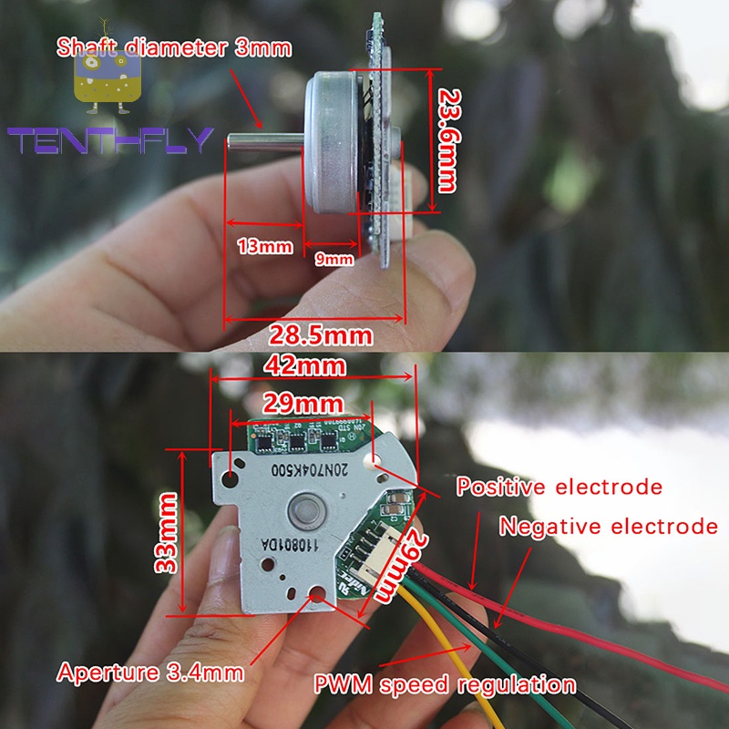 Động Cơ Không Chổi Than 17000rpm 20w dc8v-12v 20s Chuyên Dụng Cho Quạt micro