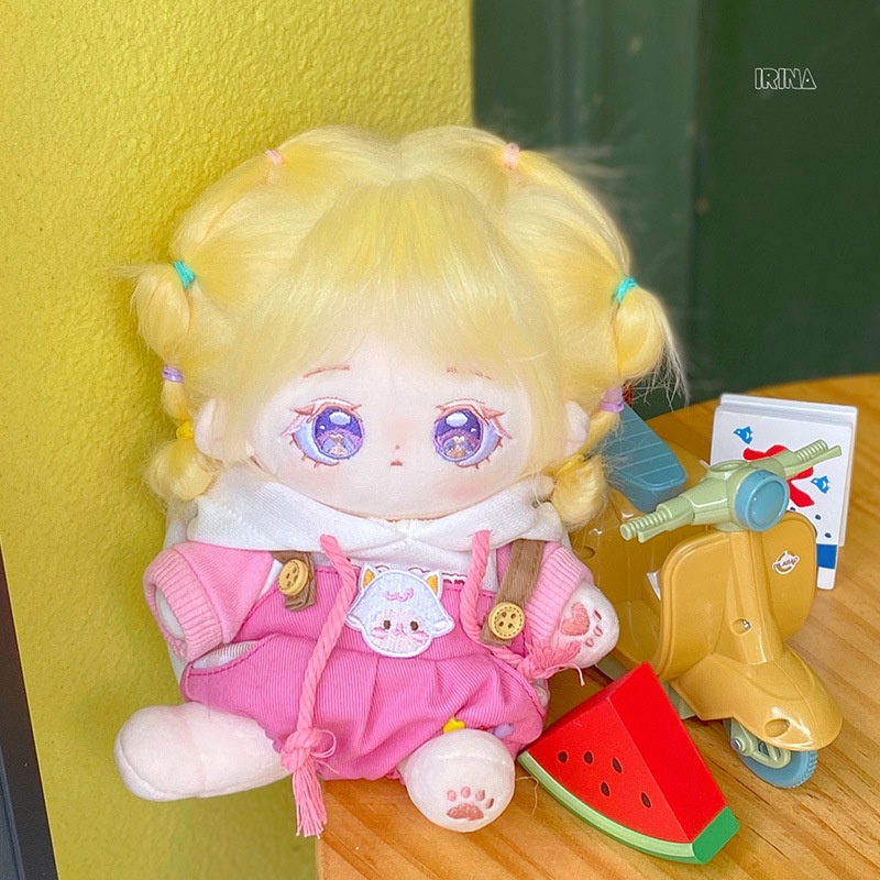 Bộ Quần Áo hoodie Tay Dài Hình Cừu Hồng Dễ Thương 20cm