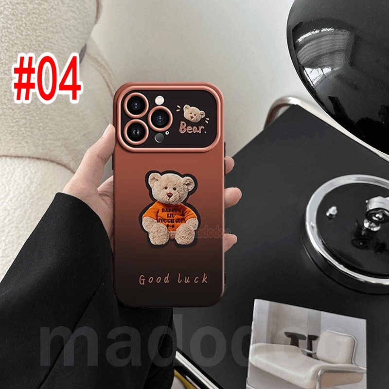 Ốp lưng Cartoon OPPO Reno 10 Pro 8T 4G 5G 8 7 8Z 7Z 6 5Z 5F 5 Lite 4F 4 2F 2Z A94 A93 A74 A95 ins Trend Brown Rose Red Gradient plush Strawberry Bear Lotso Good Lucky Fine hole Shockproof Large window Soft Phoone Case DSC 03
