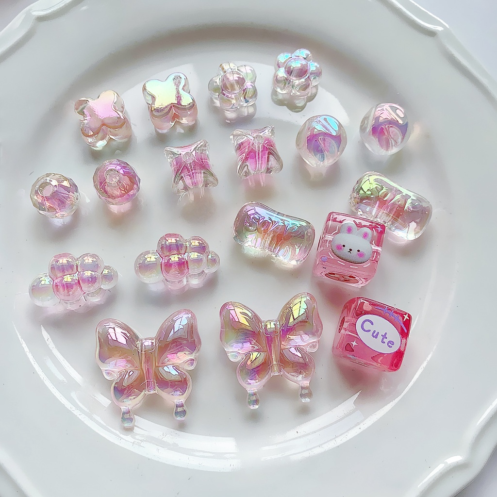 Bộ 5 Hạt Nhựa acrylic Dễ Thương Dùng Làm Đồ Thủ Công diy