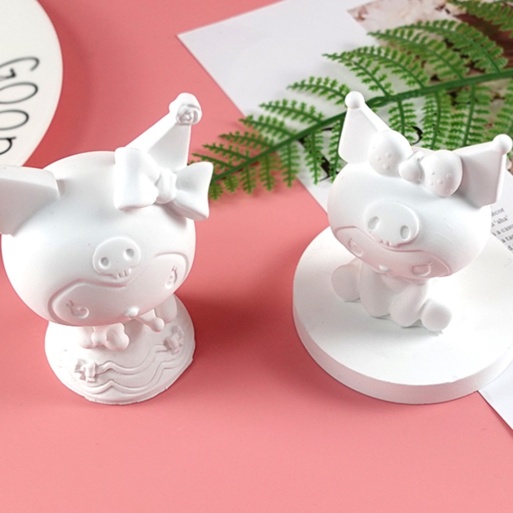 Khuôn silicone Làm Đá Khuếch Tán Hương Thơm Hình kuromi Sáng Tạo Trang Trí Xe Hơi