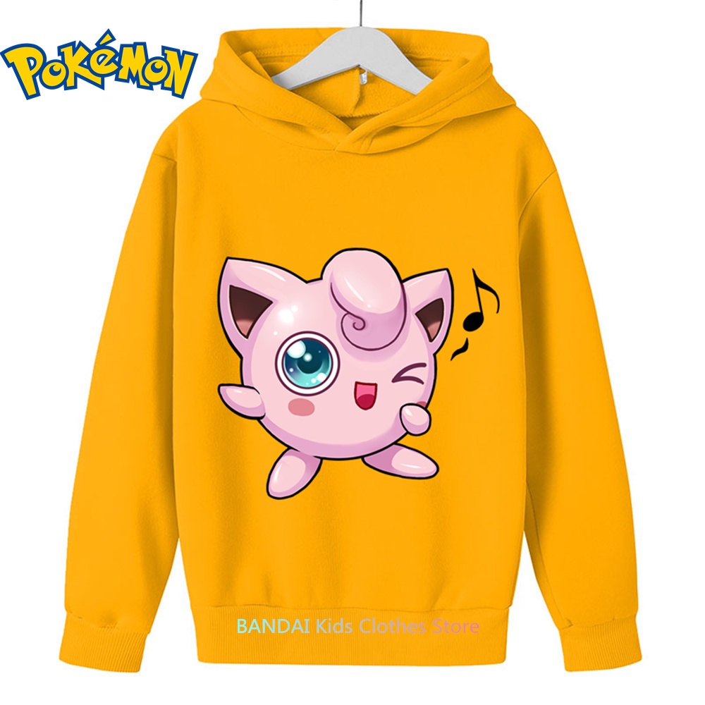 Áo hoodie In Hình pikachu Đáng Yêu Cho Bé 3-12 Tuổi