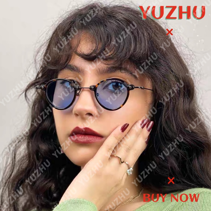 Kính Chống Nắng Gọng Tròn Nhỏ Bằng Kim Loại Phong Cách hip hop Màu Sắc Ngọt Ngào Cho Nam Và Nữ
