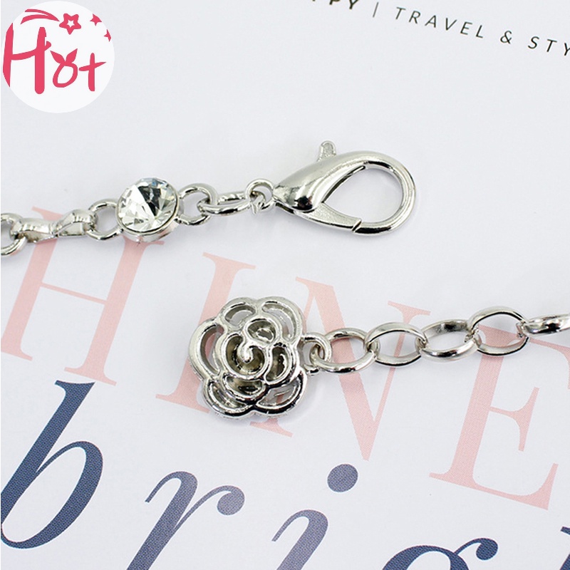 Jr Thắt Lưng Dây Xích Kim Loại Mảnh Mặt Hình Bướm Có Thể Điều Chỉnh Trang Trí Đầm / Áo Len