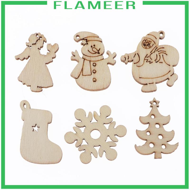 Set 50 Ngôi Sao Gỗ Gồm 50 Mảnh Ghép Hình Trang Trí Cây Thông Noel