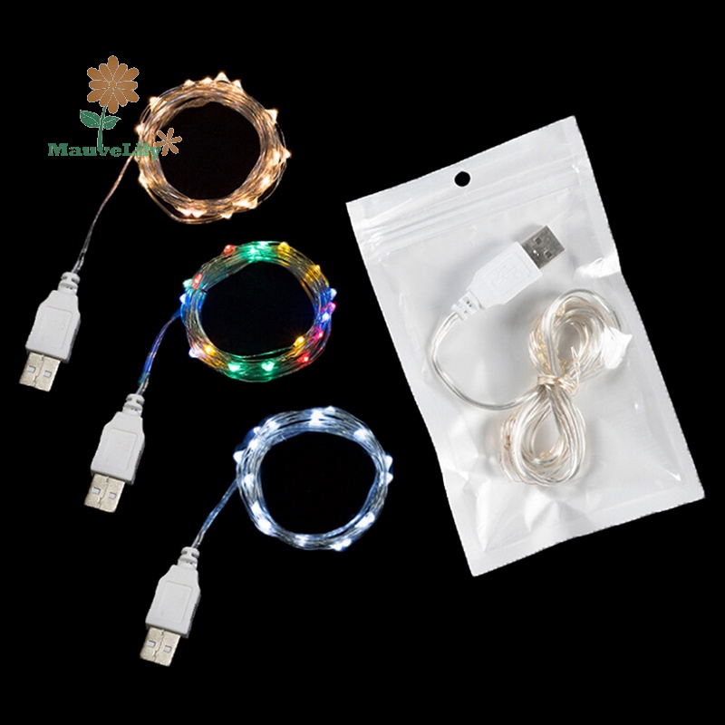 Dây Đèn led Trang Trí 2m 20led 3m 30led usb
