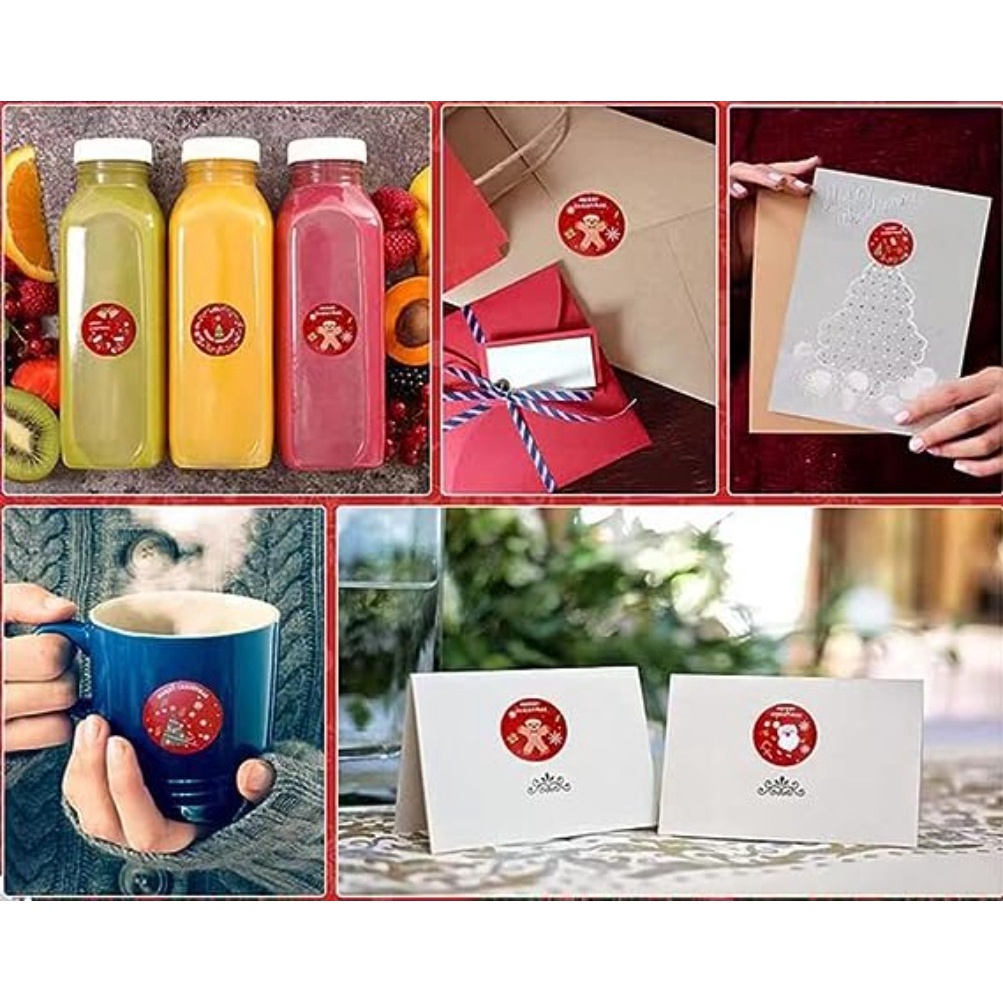 Bộ 500 Nhãn Dán Trang Trí Giáng Sinh diy