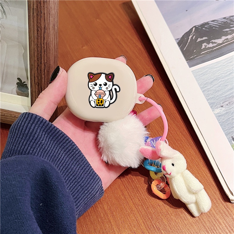 Hoạt Hình Vỏ Bảo Vệ Hộp Sạc Tai Nghe samsung galaxy buds live / buds2 pro galaxy buds 2 pro Bằng tpu silicone Có Móc Khóa