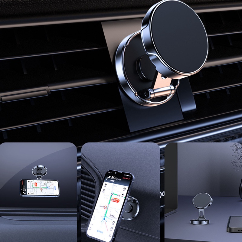 Giá Đỡ Điện Thoại Nam Châm Xoay 360 Độ Trên Xe Hơi