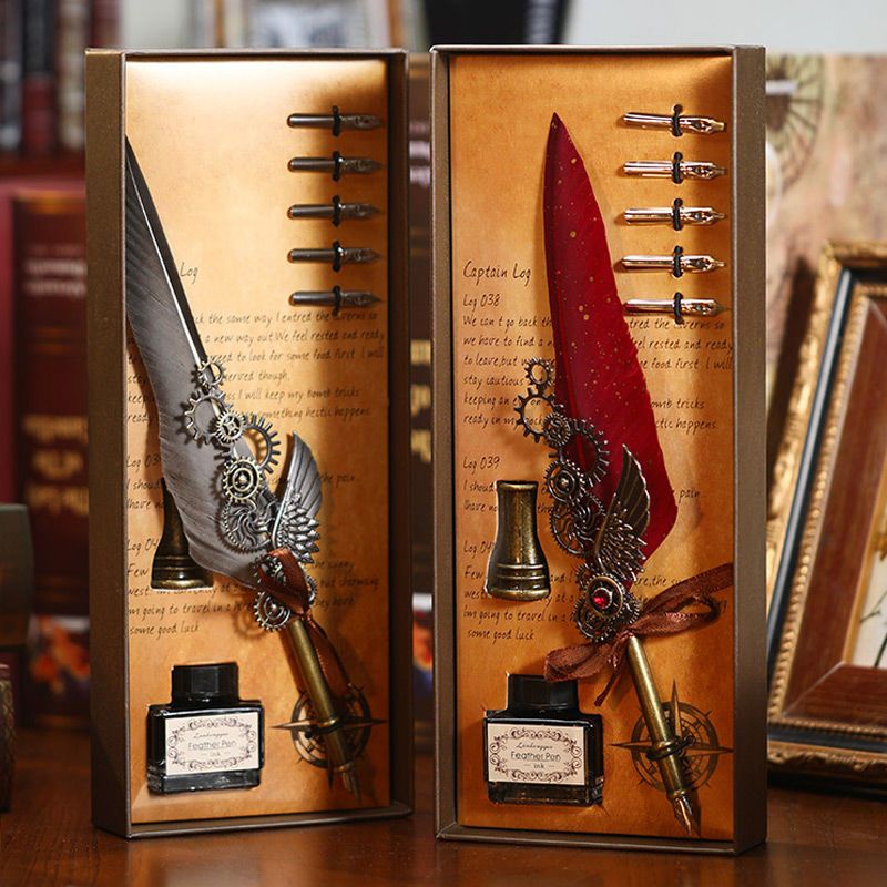 Harry potter Eli Bút Lông Vũ harry potter Phong Cách retro Châu Âu Làm Quà Tặng Cho Bạn Trai Bạn Gái