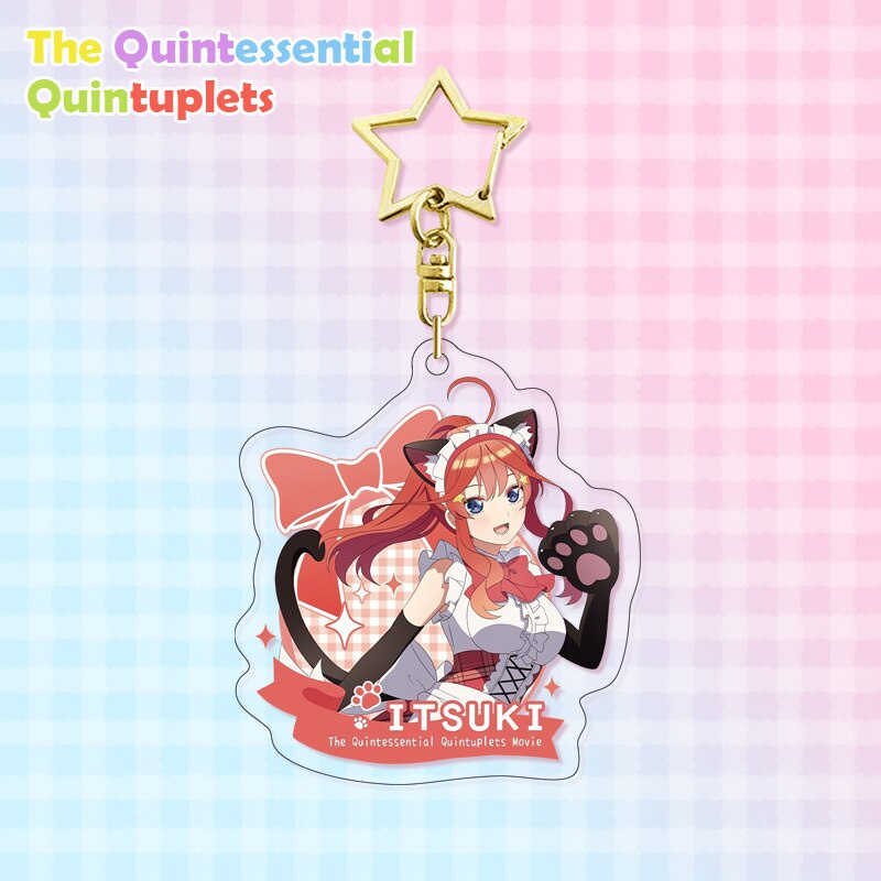 Móc khoá The Quintessential Quintuplets Keychain Nakano Ichika Nino Miku Yotsuba Itsuki Phụ Kiện Trang Trí Balo Túi xách
