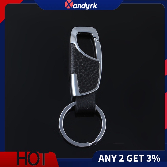 Móc Khóa Da + Kim Loại Thời Trang Nam Tính