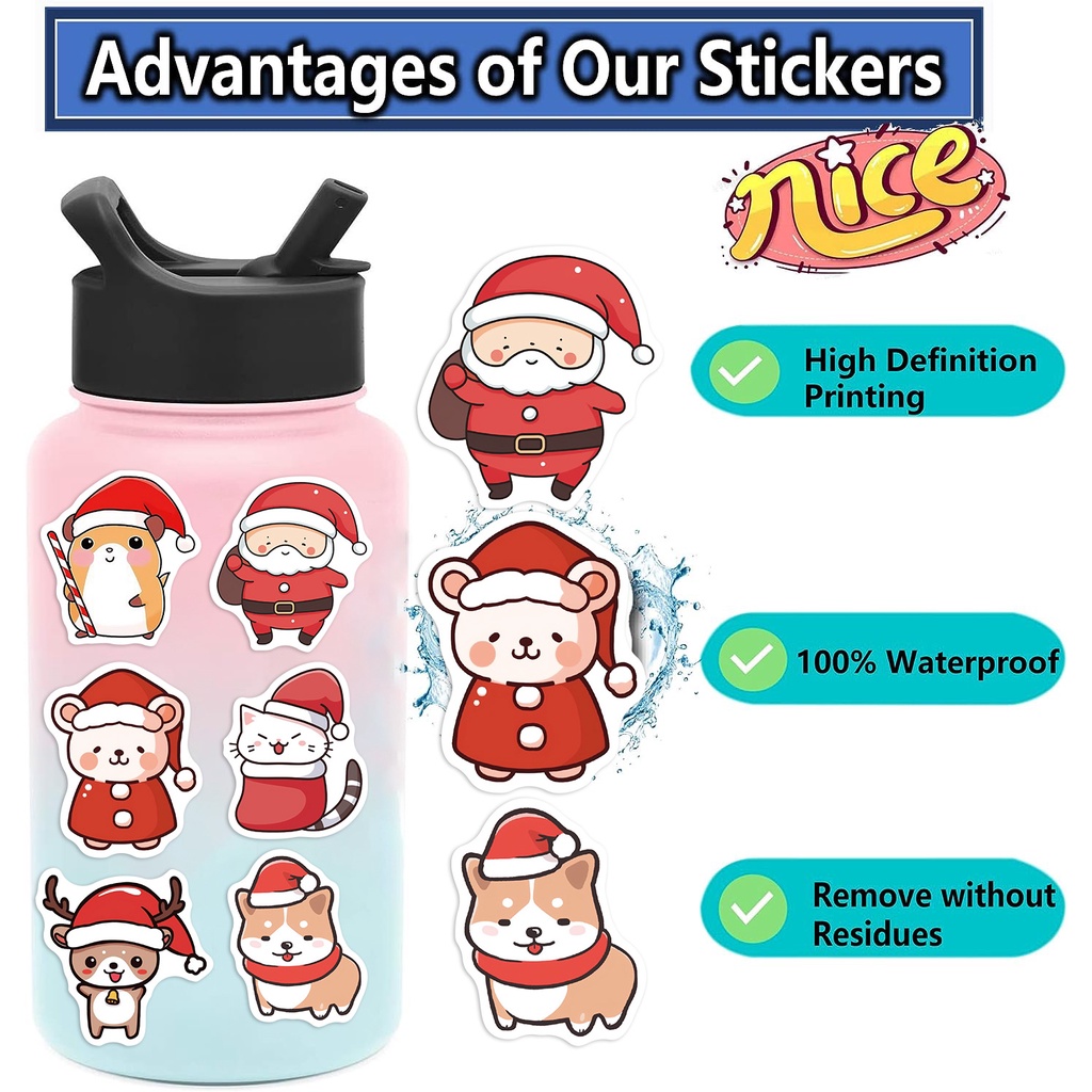 Bộ 50 Miếng Dán Chống Thấm Nước Họa Tiết graffiti Trang Trí Cho Nón Bảo Hiểm / Xe Đạp