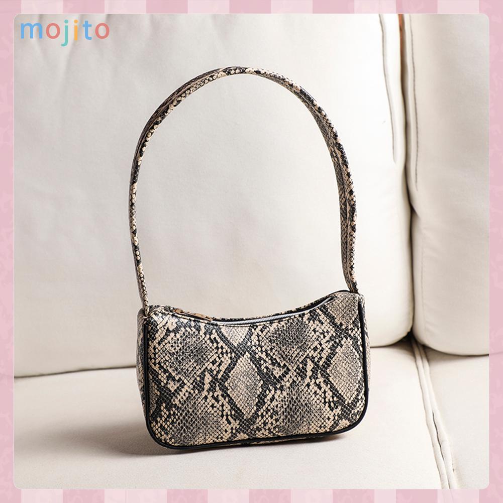 Túi Xách Da pu Họa Tiết Da Rắn Thời Trang Đường Phố Cho Nữ