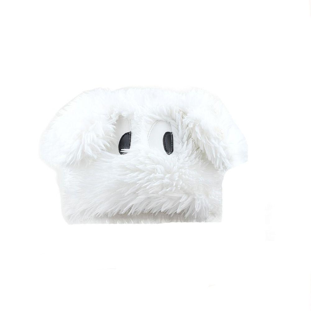 Mũ beanie Bằng Vải Nhung Lông Dày Dặn Màu Trơn Hình Đầu Lâu Mắt To Dễ Thương Phong Cách Nhật Bản