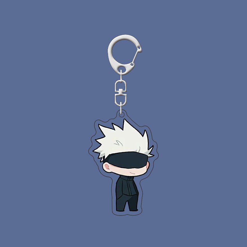 Móc khoá Anime Manga Gojo Satoru Q Version Anime Jujutsu Kaisen Kawaii Acrylic Cute phụ kiện trang trí dễ thương