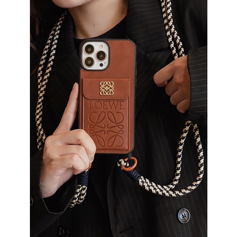 Ốp Điện Thoại iphone 15 pro max 14 13 12 14 pro max iphone 11 Dạng Ví Có Ngăn Đựng Thẻ Và Dây Đeo Vai Cho