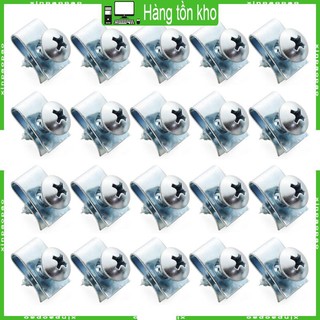 Xi set 20 đinh vít hình chữ u gắn tấm chắn phía trước xe hơi