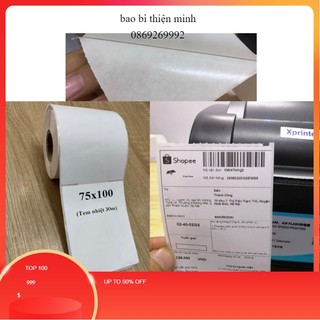 Cuộn 300 tờ giấy in nhiệt 75mm x 100mm khổ a7
