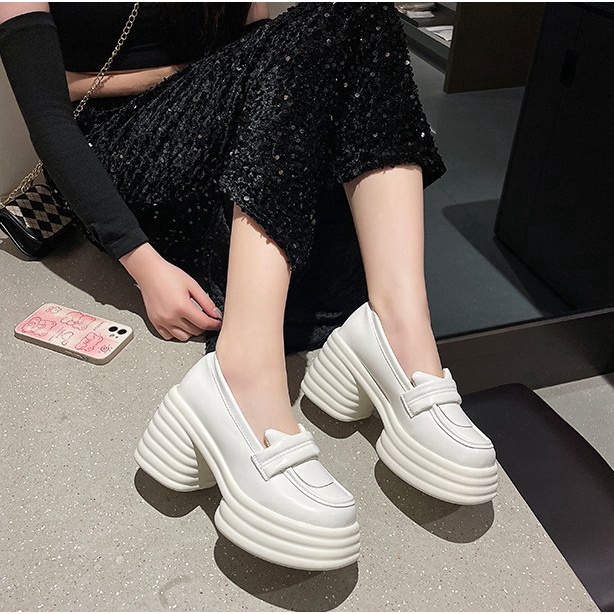 Giày Cao Gót Đế Dày Mũi Vuông size 34-39 Thời Trang Cho Nữ