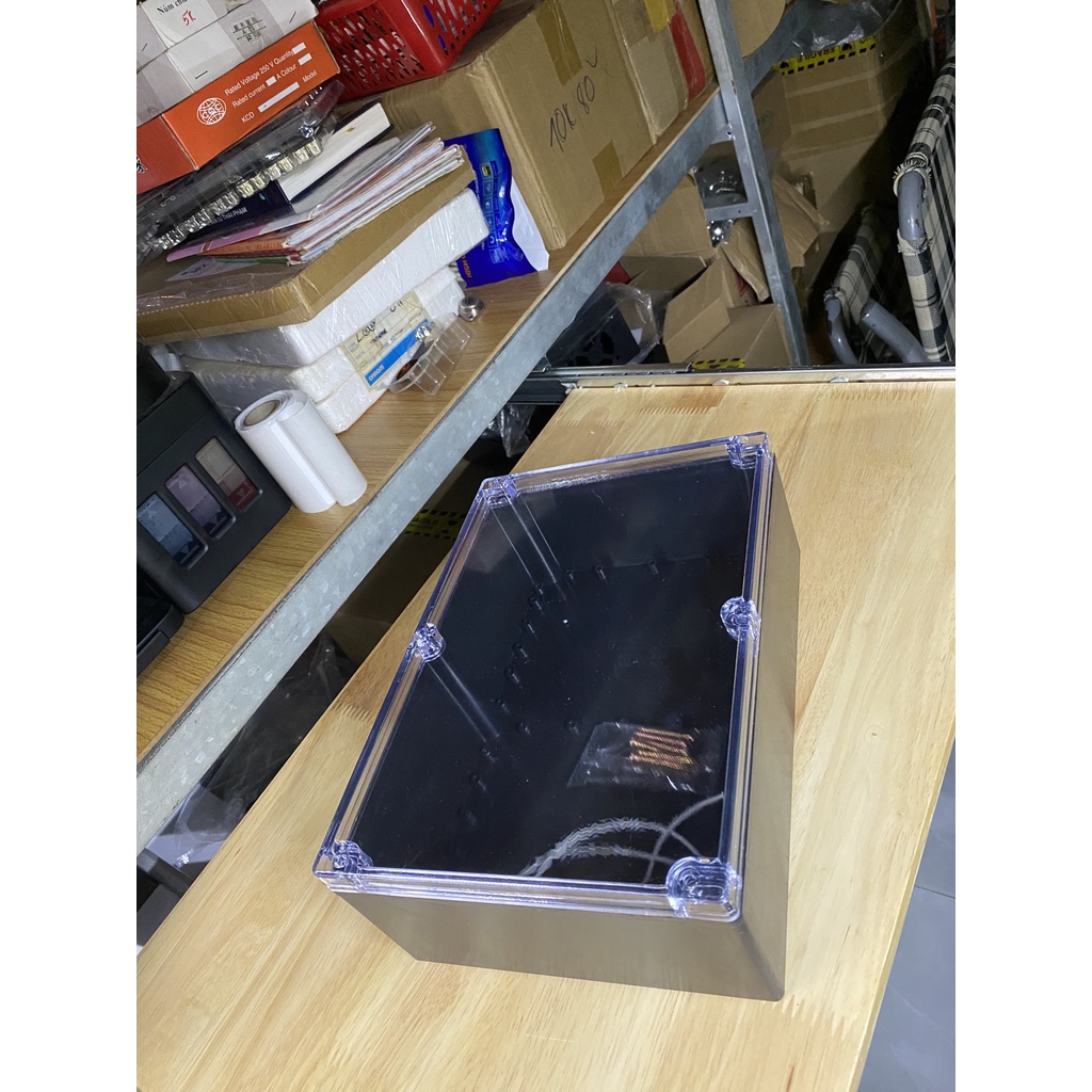 Hộp Nhựa ABS WANCHI màu đen Nắp TRONG 265x185x95mm WANCHI - LinhKien HD