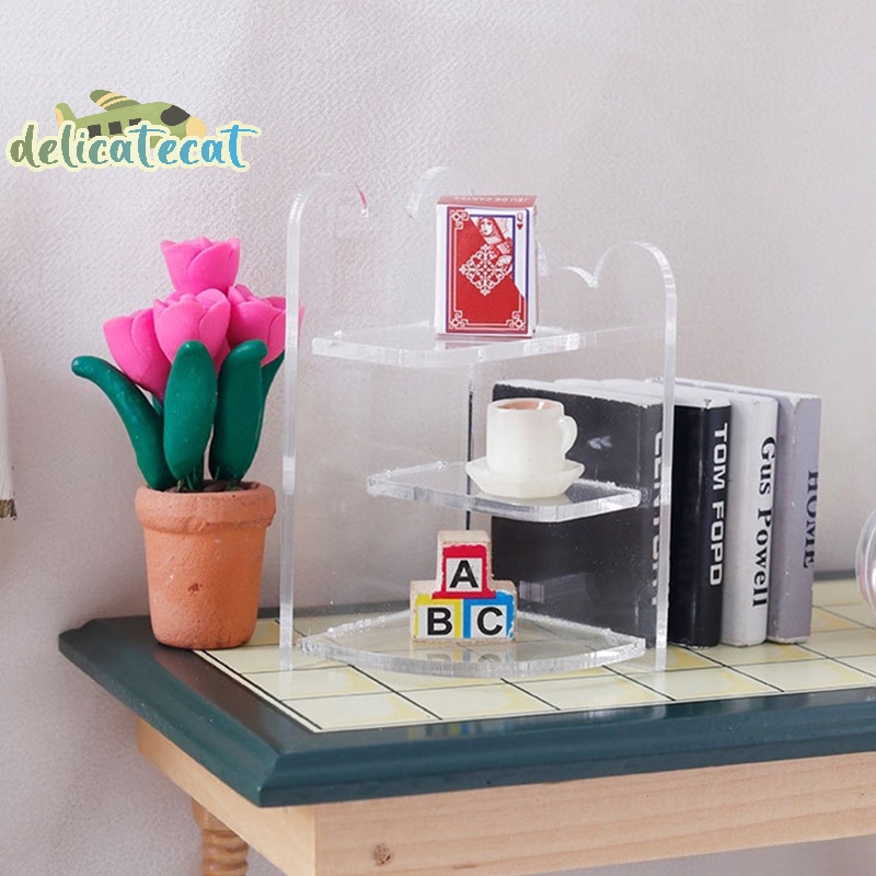 Kệ Trưng Bày Mô Hình Đồ Chơi Bằng acrylic Cho Nhà Búp Bê 1: 12