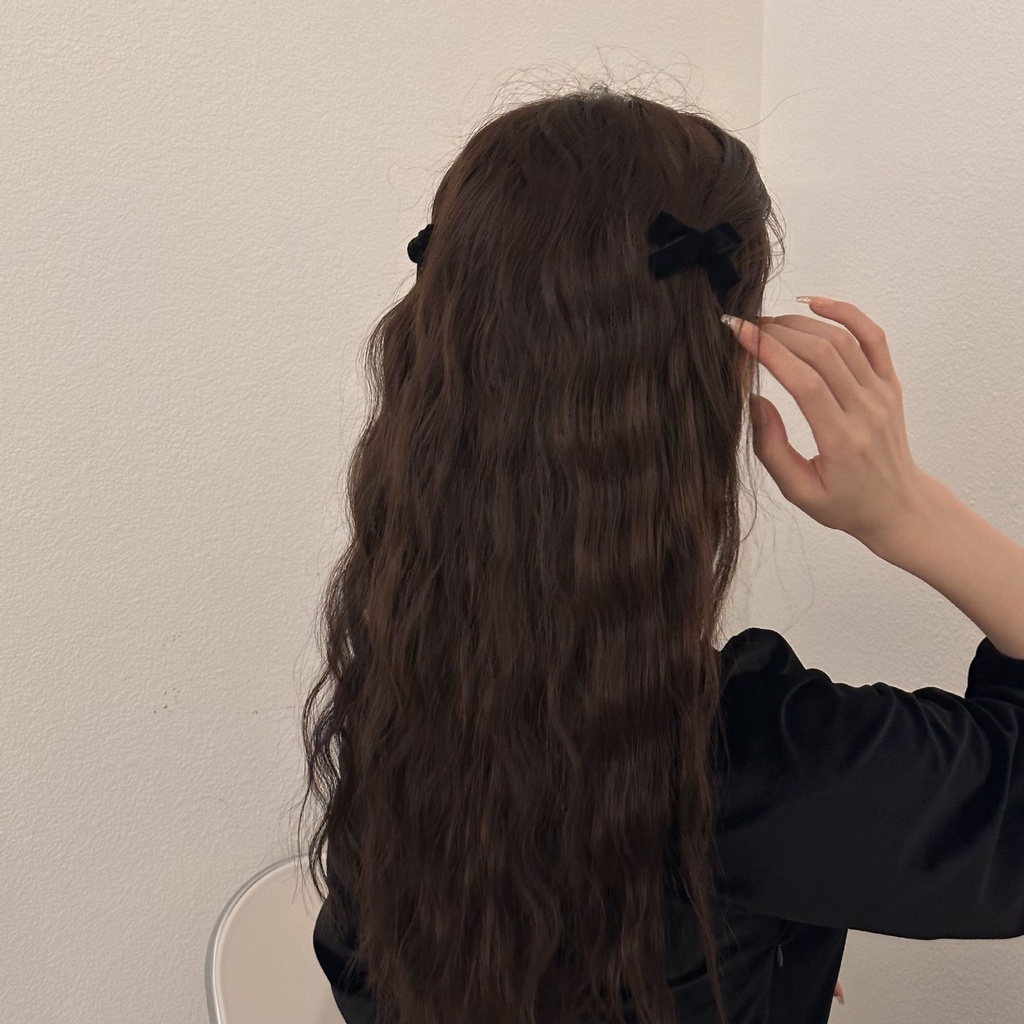 Kẹp Tóc Nơ Nhung Phong Cách Công Chúa